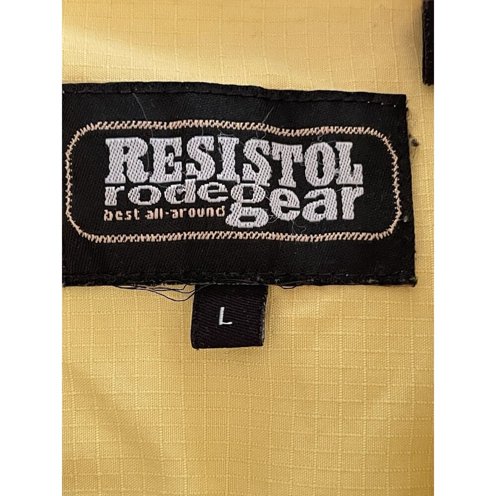 Resistol Rodeo Gear Western Shirt Embroidered Yellow LS Hong Kong Mens Large - Picture 13 of 15